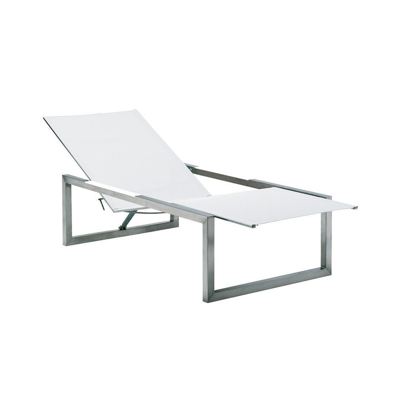 Ninix verstelbaar ligbed rvs wit