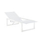 ninix lounger Zitting batyline in de kleur wit, frame gepoedercoat rvs in de kleur wit