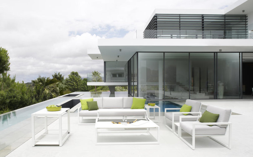 Ninix lounge wit met fauteuils