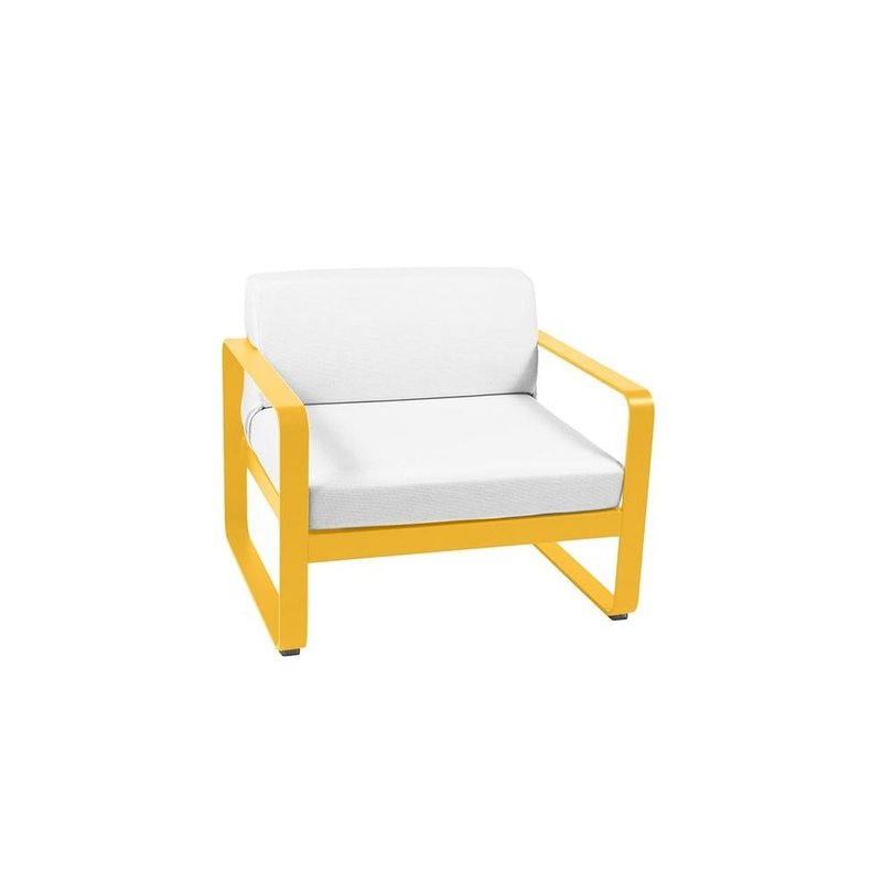 fermob bellevie lounge-stoel kussens off-white aluminium honing geel.jpg
