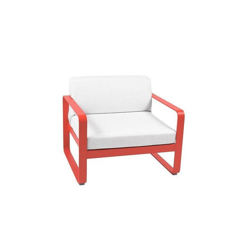 fermob bellevie lounge-stoel kussens off-white aluminium oranje.jpg