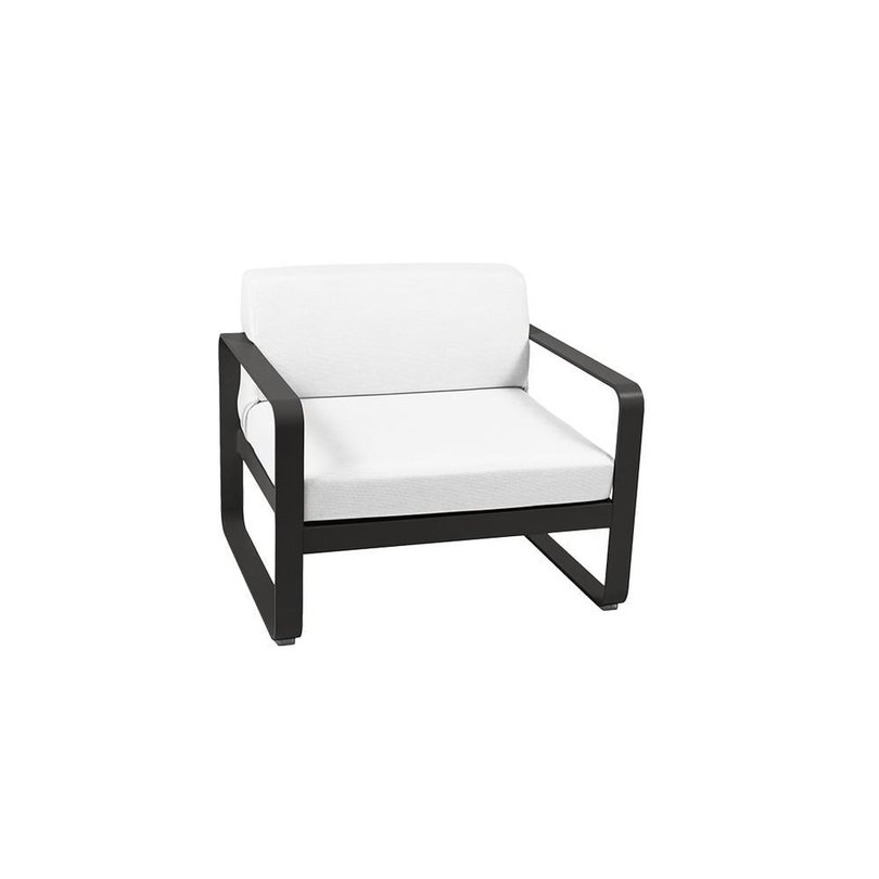 fermob bellevie lounge-stoel kussens off-white aluminium zwart.jpg