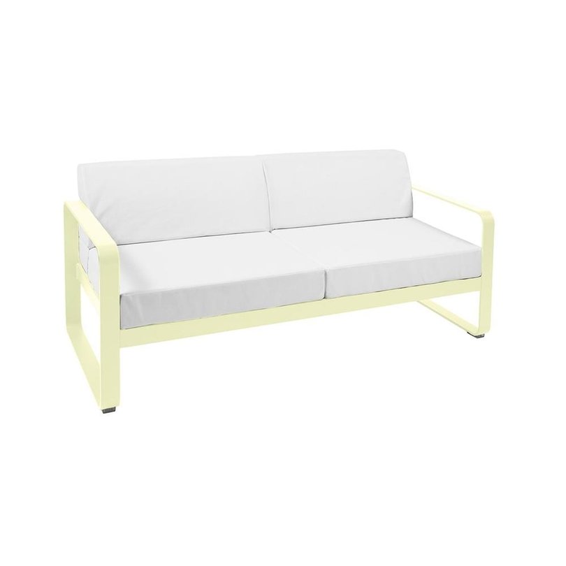 fermob bellevie 2-zits loungebank kussens off-white aluminium citroen geel.jpg