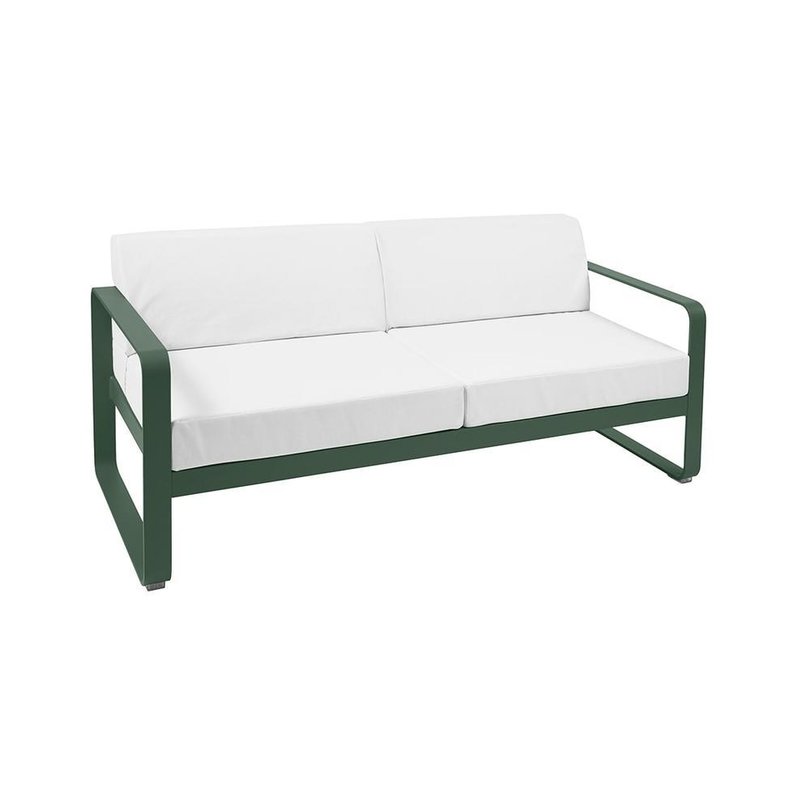fermob bellevie 2-zits loungebank kussens off-white aluminium denne groen.jpg