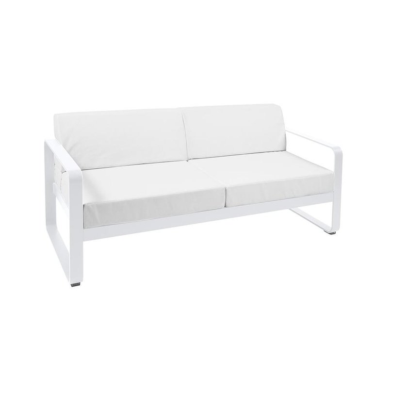 fermob bellevie 2-zits loungebank kussens off-white aluminium wit.jpg