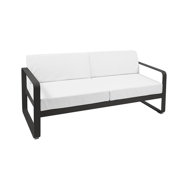 fermob bellevie 2-zits loungebank kussens off-white aluminium zwart.jpg
