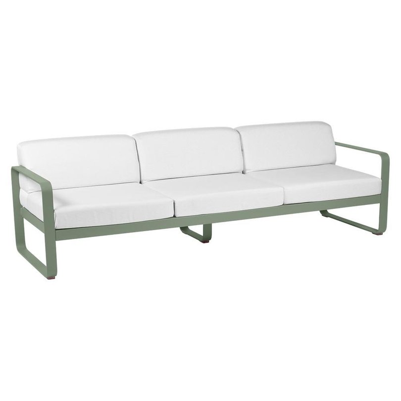 FERMOB BELLEVIE 3-ZITS LOUNGEBANK KUSSENS OFF-WHITE ALUMINIUM CACTUS GROEN.jpg