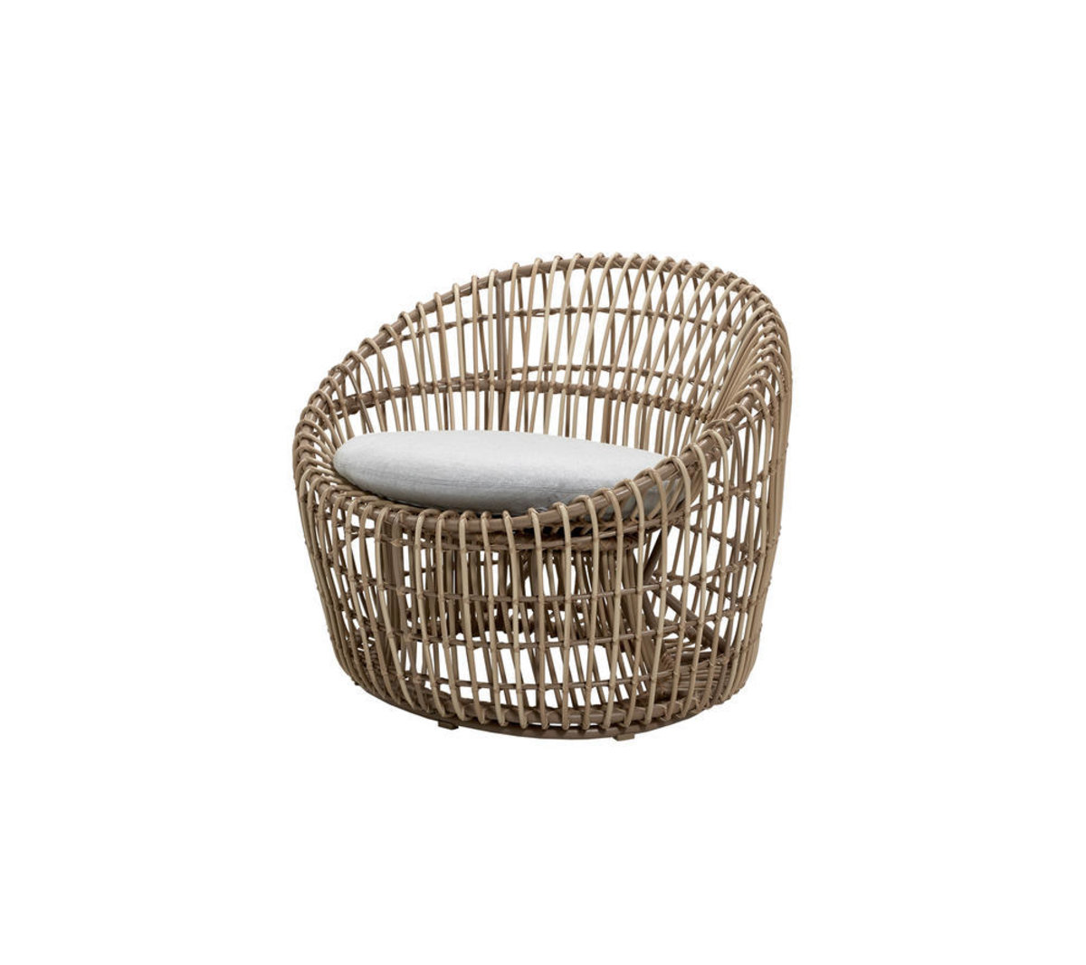 pik Gevoelig Respectievelijk Ronde lounge stoel natuur bamboe, incl. kussens | Werpsterhoeke