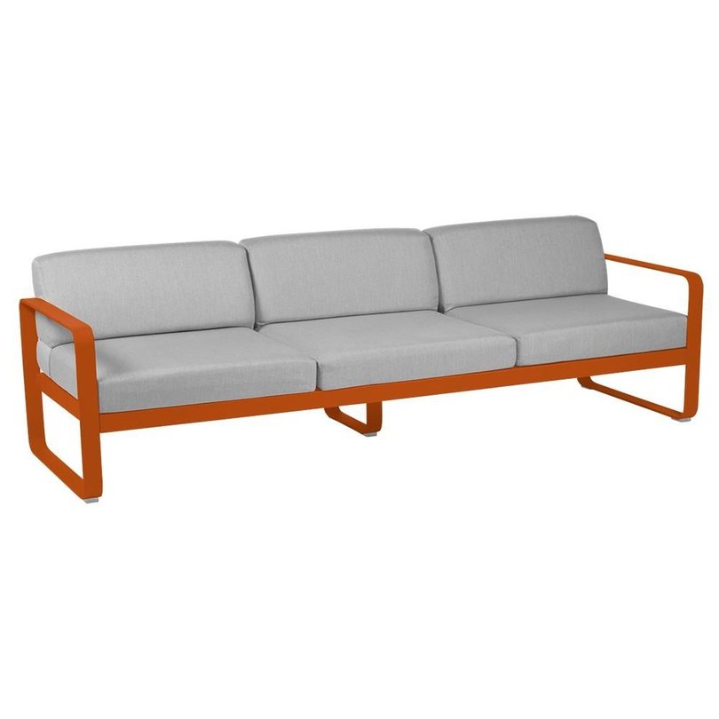 Fermob BELLEVIE_CANAPE_3_PLACES_GRIS_FLANELLE_ORANGE_CONFITE_SKU_8480E2.jpg