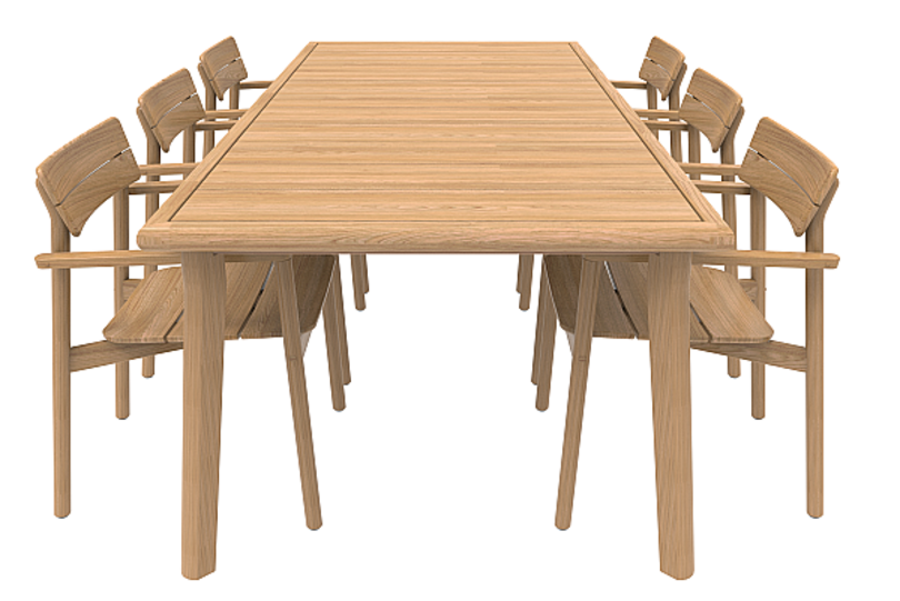 Jati Kebon Lynn - 01-008292 - dining tbl - teak - 234x105 + Chair1 - ST3D_medium.png